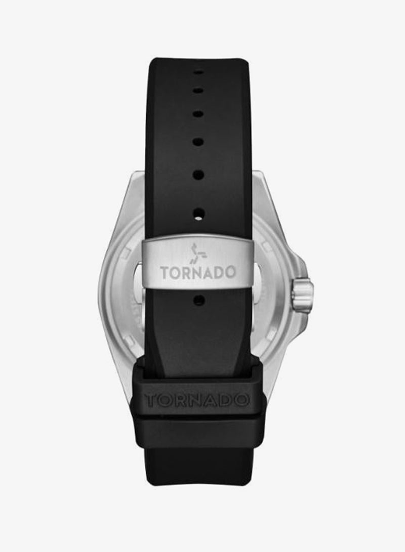 TORNADO Men's High Quality Flexible And Durable Silicone 3H with date Display Watch T22001-SSBB - 42mm mm - Image 3