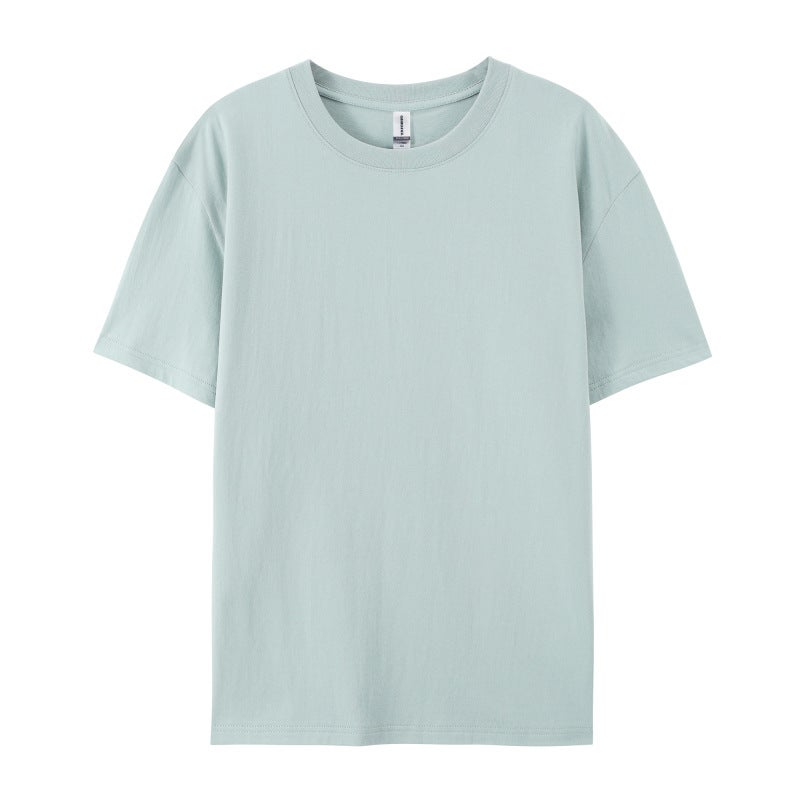 Caribbean 79000-180G Pure Cotton Round Neck Short-Sleeved T-Shirt Trendy Loose And Printable - Image 1