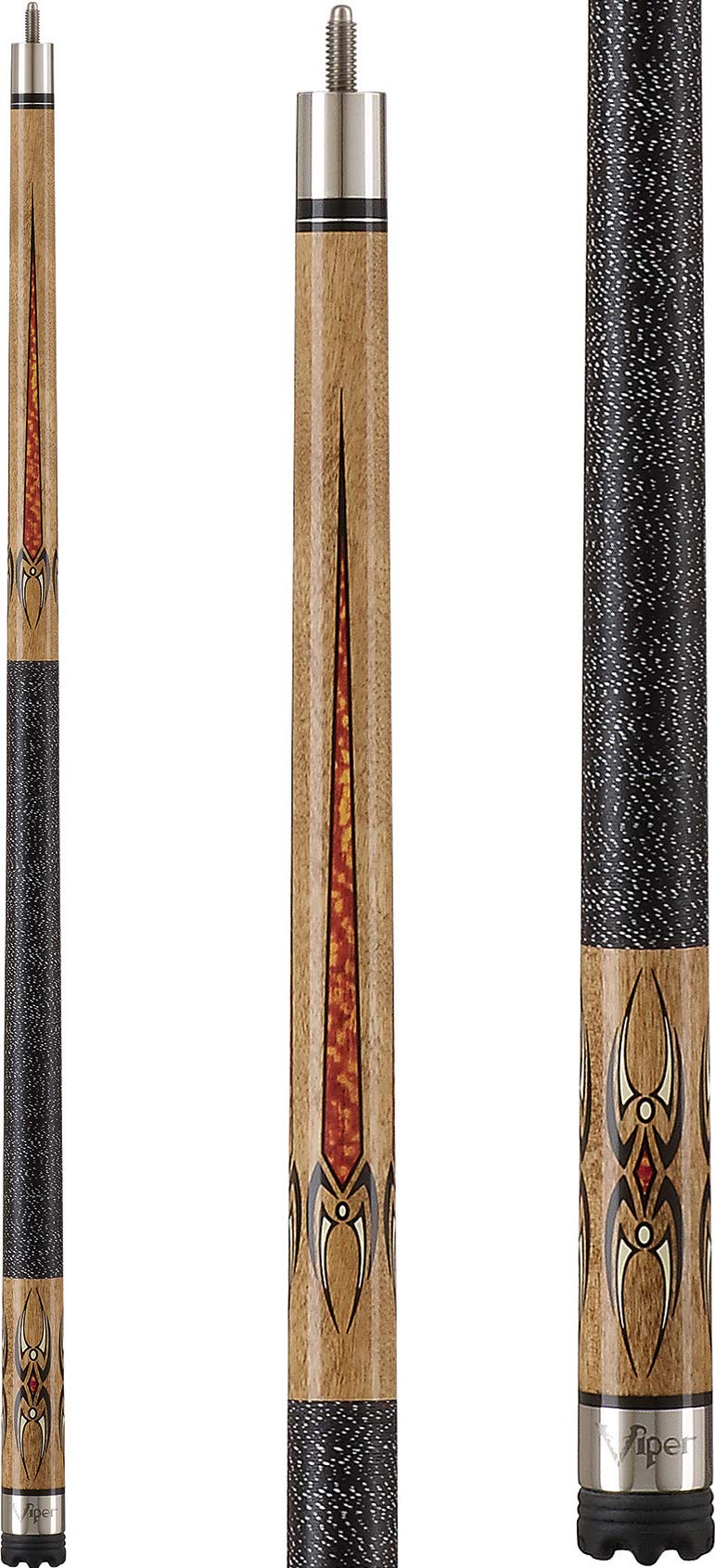 Viper by GLD Products Sinister 58" 2-Piece Billiard/Pool Cue, Natural Ash with Amber/Black Points, 21 Ounce (50-1252-21) - Image 1