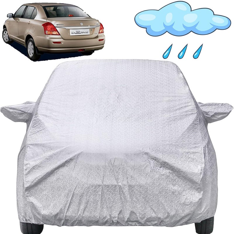 Autofact Waterproof Car Body Cover Compatible with Maruti Swift Dzire (2005 to 2011) with Mirror Pockets (Shinning Silver) - Image 1