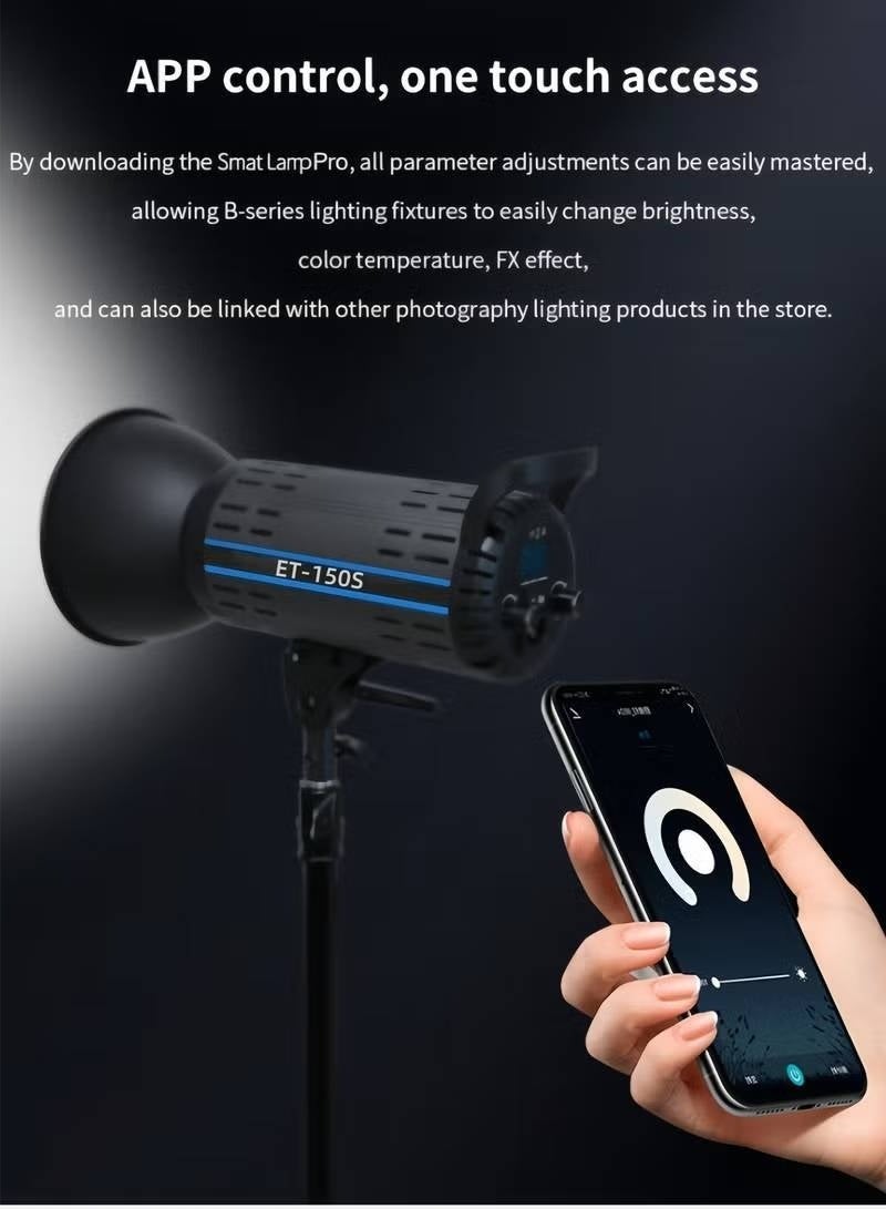 Glanfen 150W Professional COB LED Photography Video Light with Wireless Remote Control, Bi-Color 2700K-6500K Temperature, High CRI Over 85, Metal Body & Efficient Dissipation for Photo Video Live Streaming​ - Image 2