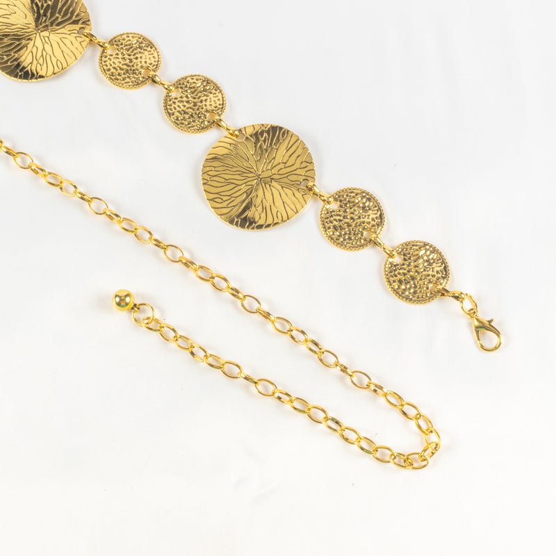 Golden Metal Waist Belt for Women - Image 2