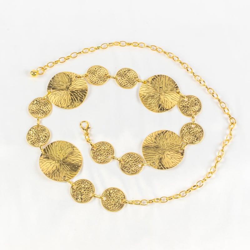 Golden Metal Waist Belt for Women - Image 1