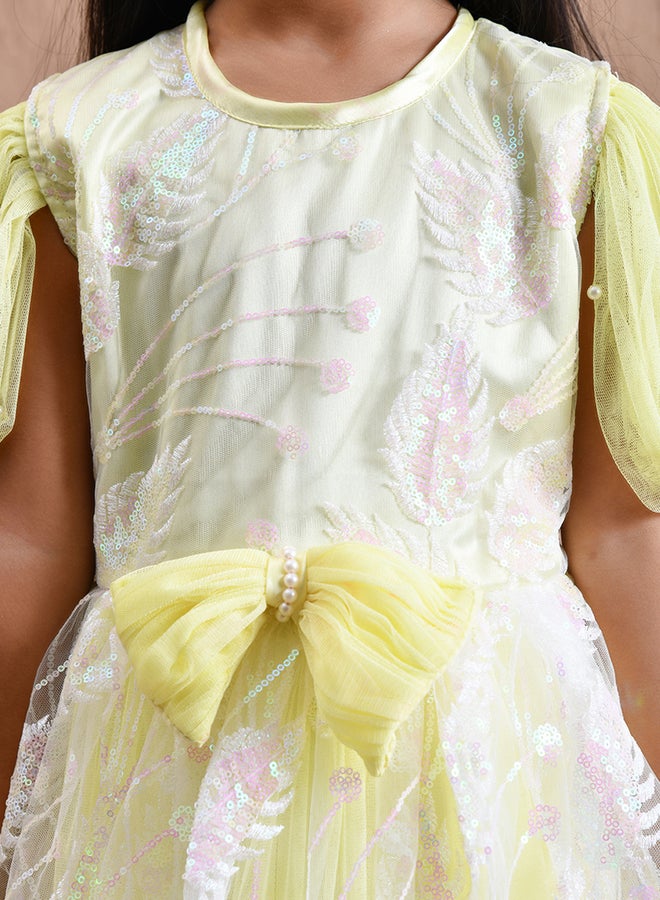 BELLA MODA Floral Overlay Dress - Image 3