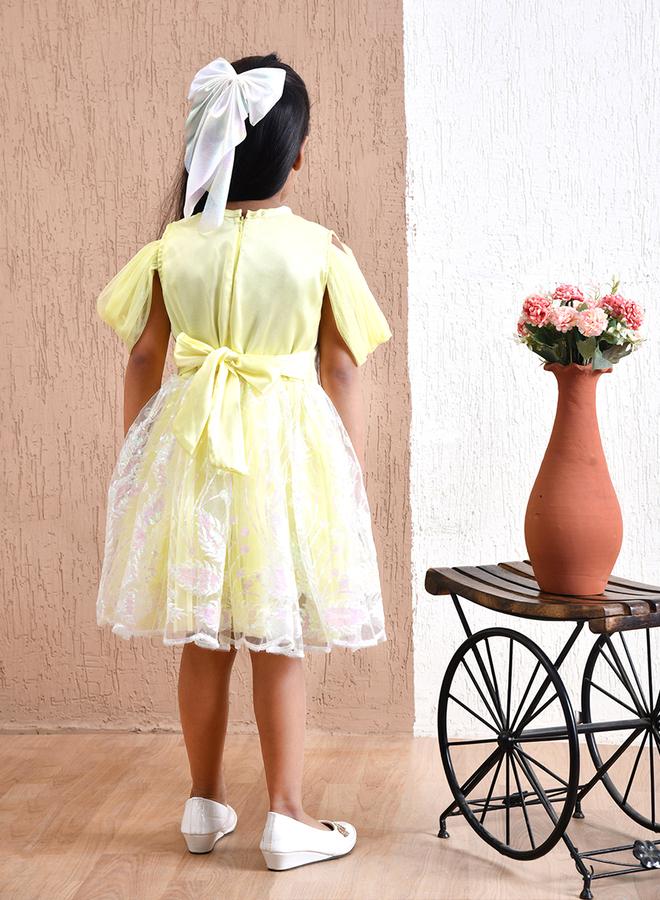 BELLA MODA Floral Overlay Dress - Image 2