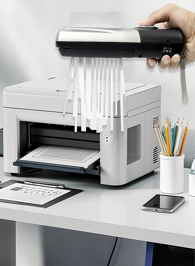 Leopacat Portable Handheld Paper Shredder - Mini USB Document Cutter Home/Office Paper Cutting Tool 4mm Shredding Capacity for Small Amounts of Paper - Image 5