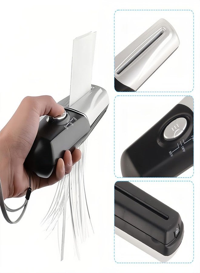 Leopacat Portable Handheld Paper Shredder - Mini USB Document Cutter Home/Office Paper Cutting Tool 4mm Shredding Capacity for Small Amounts of Paper - Image 3