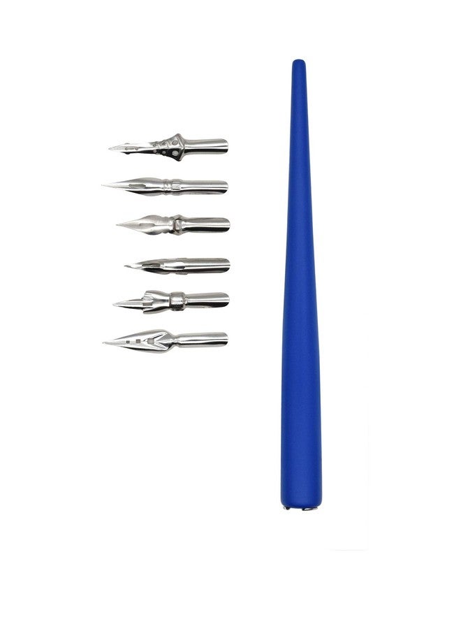 Gullor Calligraphy Dip Pens Manga Artist Cartoon Comic Drawing Painting Kit Tool with 6 Nibs, RoalBlue - Image 1