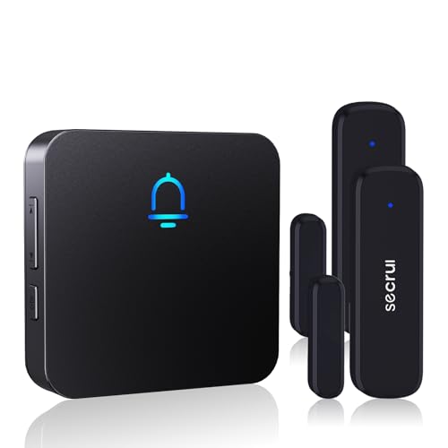 SECRUI Door Chime, Wireless Door Chimes When Door Open Entry for Business/Home/Office/Store Door Ringer Alert Buzzer Alarm Door Ringer for Opening – Door Open Alert - 2 sensors - Image 1