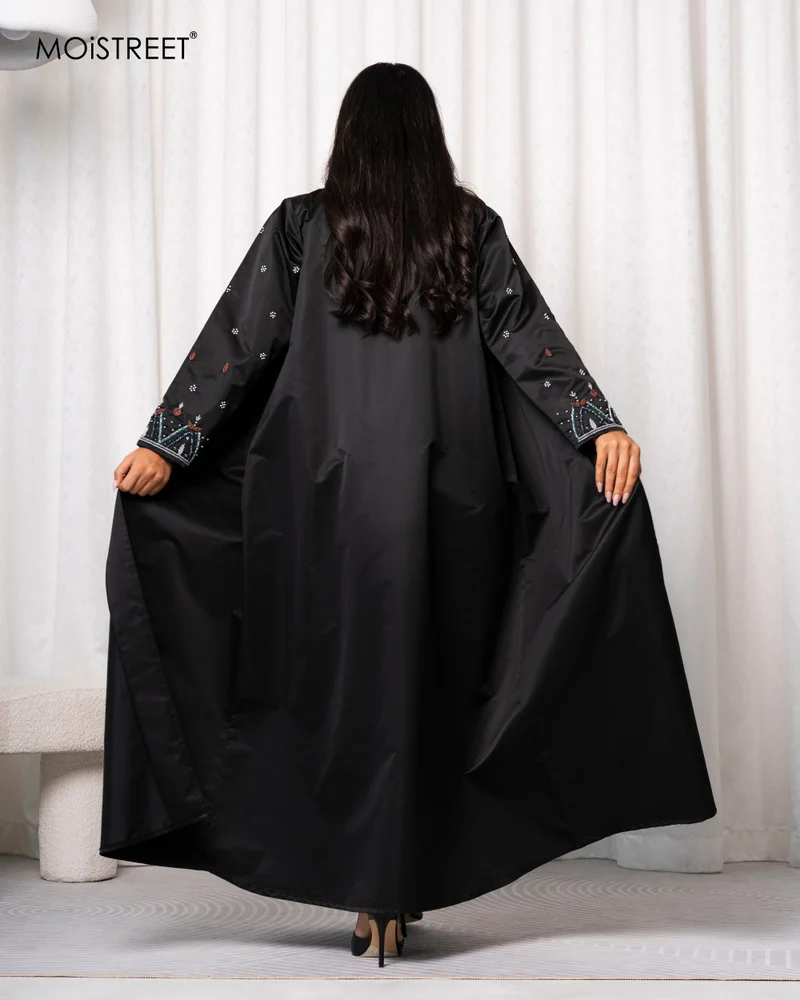Moistreet  MOiSTREET Handmade Victoria Satin Abaya for Women | Best Price UAE