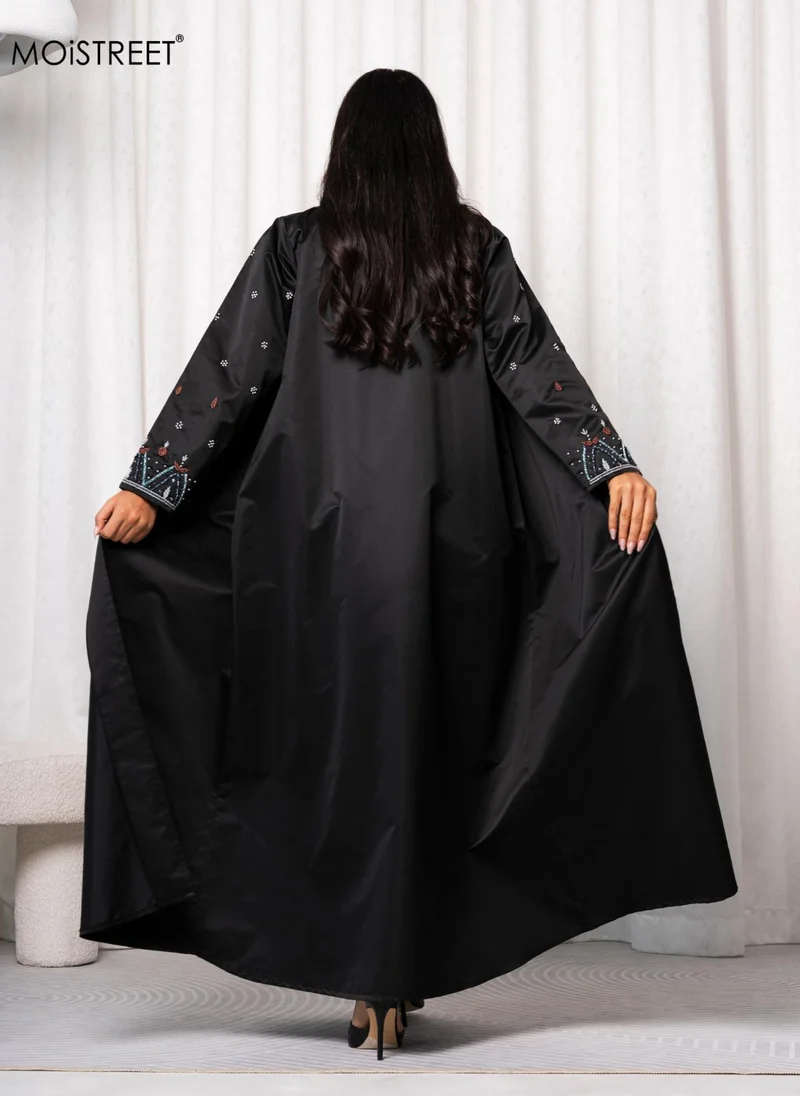 Moistreet  MOiSTREET Handmade Victoria Satin Abaya for Women | Best Price UAE