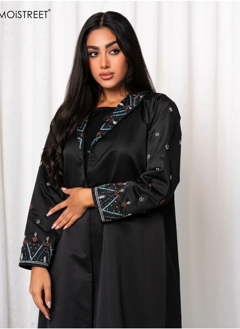 Moistreet MOiSTREET Handmade Victoria Satin Abaya