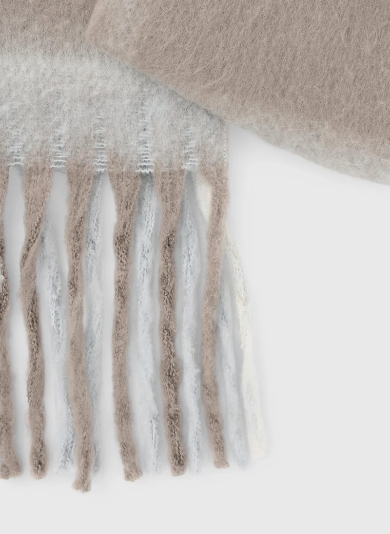 ماتلان وشاح أزرق مربعات مصقول