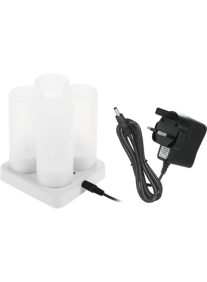 NIBEMINENT 4-Piece Rechargeable Flameless Candle Light Set Yellow - Image 5