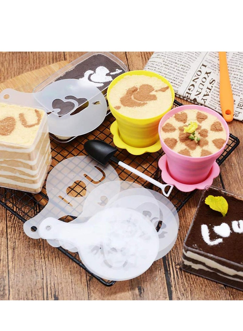 Oasisgalore Stainless Steel Mesh Powder Shaker with Lid, Coffee Latte Art Pen and Spoon, Coffee Mould Tool for Latte, Cake.  - Image 4