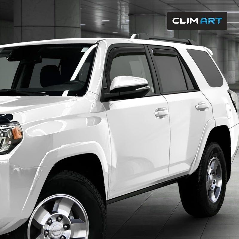 CLIM ART حراس المطر في القناة من CLIM ART لتويوتا 4Runner 2010-2021 - واقيات نوافذ داكنة (4 قطع) - Image 4