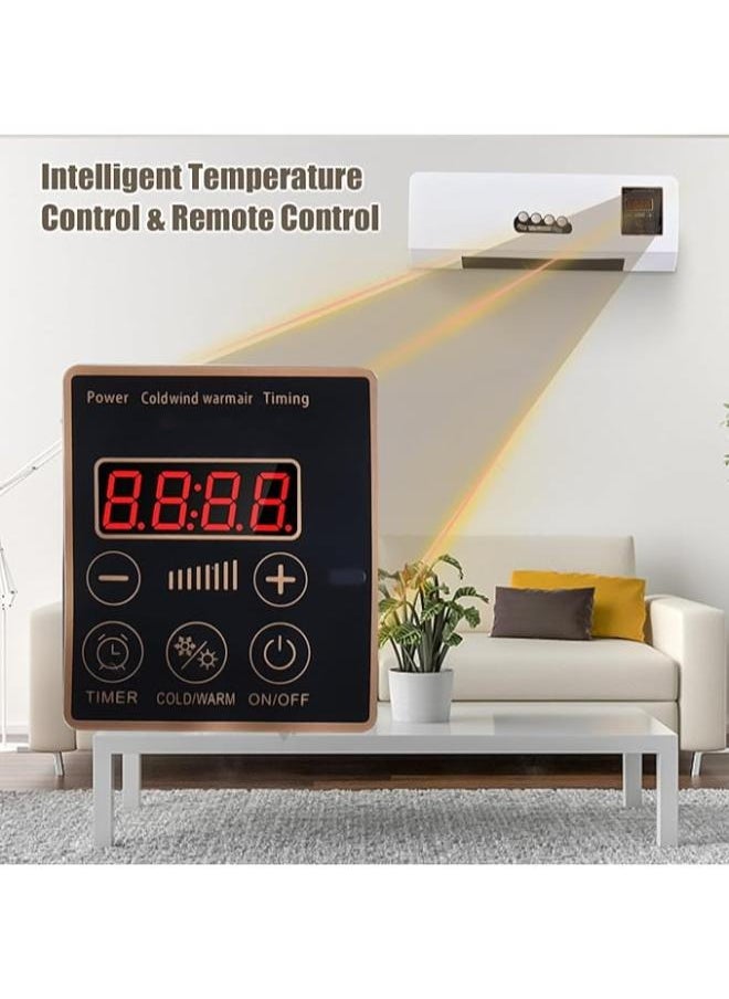 Executive LLC Heater and Air Colling Fan Combo 1800W 2-in-1 Timing Function Heating and Cooling Wall Mounted Electric Air Cooling Fan and Heater Fan with Remote Control for Dormitory Home  - Image 5
