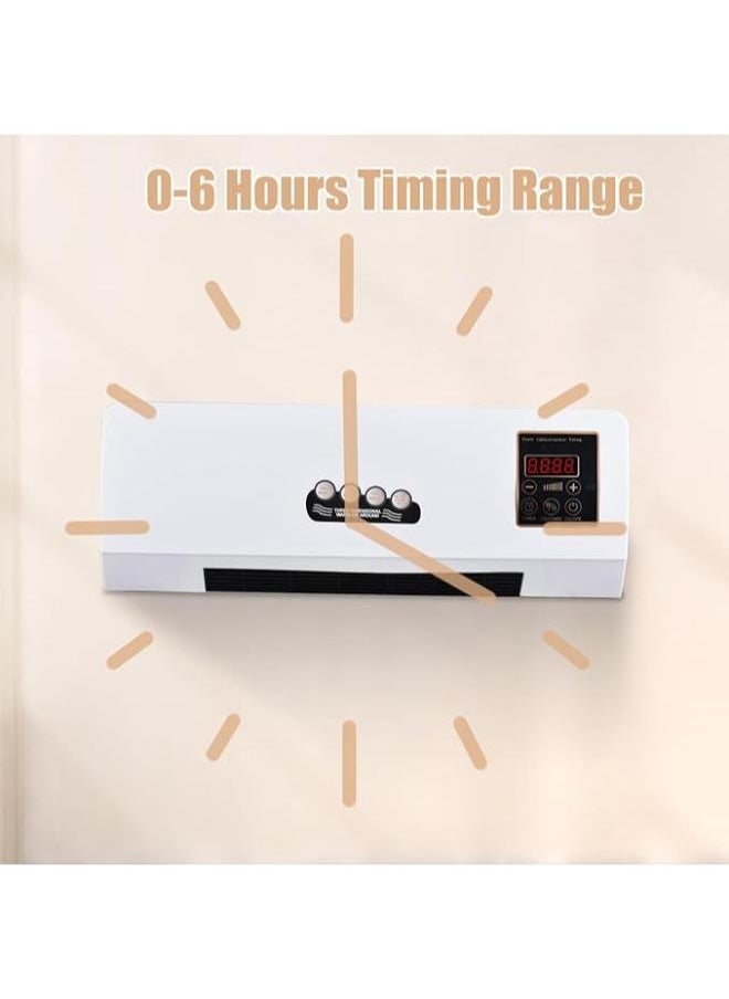 Executive LLC Heater and Air Colling Fan Combo 1800W 2-in-1 Timing Function Heating and Cooling Wall Mounted Electric Air Cooling Fan and Heater Fan with Remote Control for Dormitory Home  - Image 4