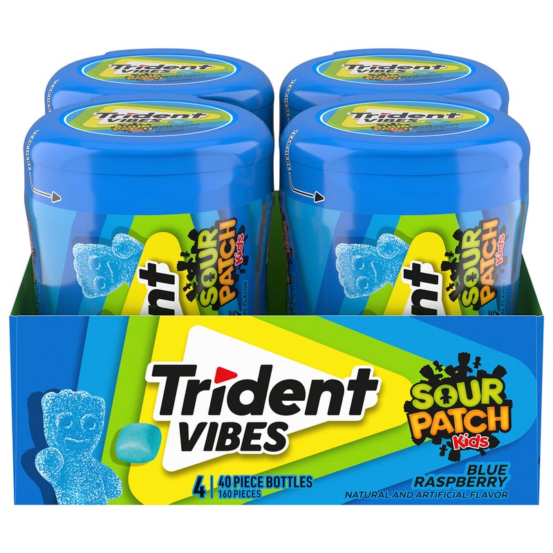 Trident علكة تريندنت فايبز SOUR PATCH KIDS بنكهة التوت الأزرق خالية من السكر - Image 2