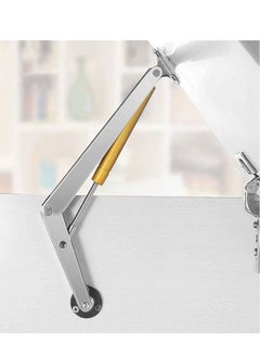 SYOSI 2PCS Gas Spring Lid Support Hinge 150N Strut Soft Close Heavy Duty Stay for Kitchen Cabinet Door Cupboard Toy Box Pneumatic Stop Sliver  - Image 4