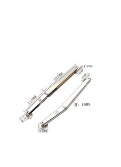 SYOSI 2PCS Gas Spring Lid Support Hinge 150N Strut Soft Close Heavy Duty Stay for Kitchen Cabinet Door Cupboard Toy Box Pneumatic Stop Sliver  - Image 2