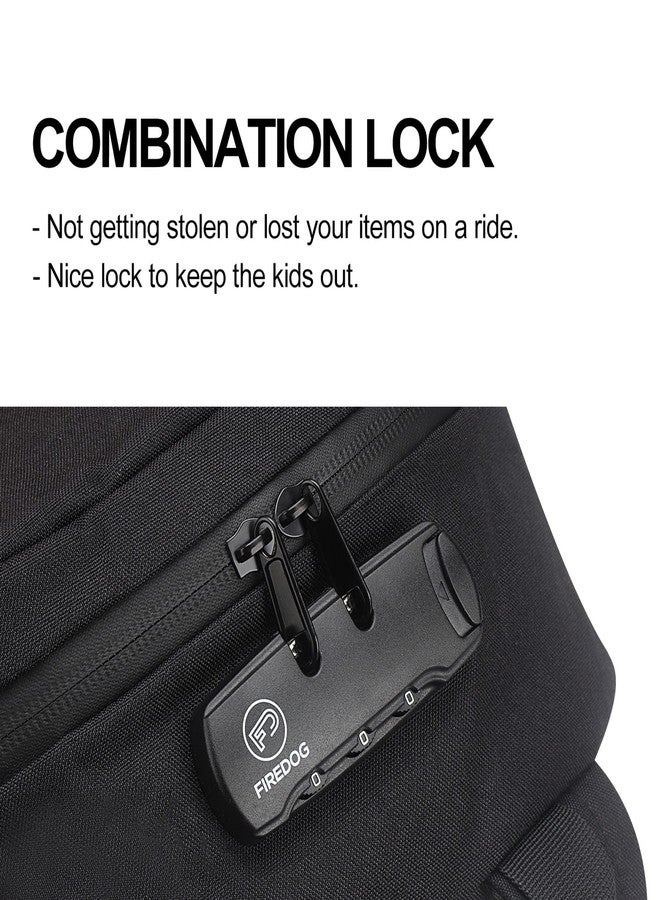 FIREDOG Mini Smell Proof Backpack with Lock for Men Women, Smell Proof Bookbag for Travel (Black) - Image 4
