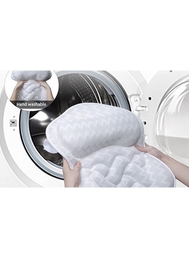 Fitheaven Bath Pillow Tub Pillow For Bathtub Support Neck Head And Back With Strong Nonslip Suction Cups And Comfortabl 3D Airmesh Bath Pillow For Men And Women  - Image 4
