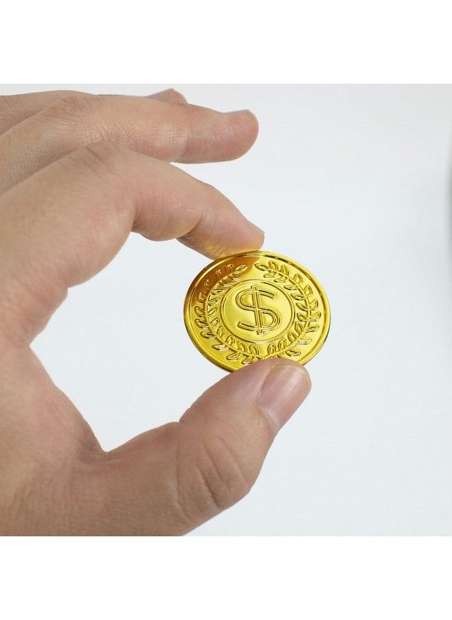 GiftExpress 144Pc Plastic Gold Coins Pirate Coins Kids Pretend Play Coins Treasure Coins For Pirate Party Gold Coins For Treasure Hunt Game And Party Favors  - Image 4