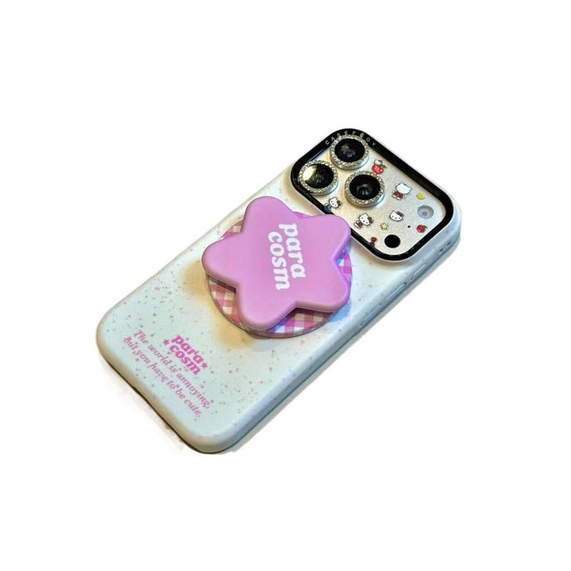 MS Film MagSafe Case for iPhone 16 / 16 Plus / 16 Pro / 16 Pro Max with Kickstand and Matte Finish plus Star Pattern plus English Letter Pattern in Single Shell - Image 3