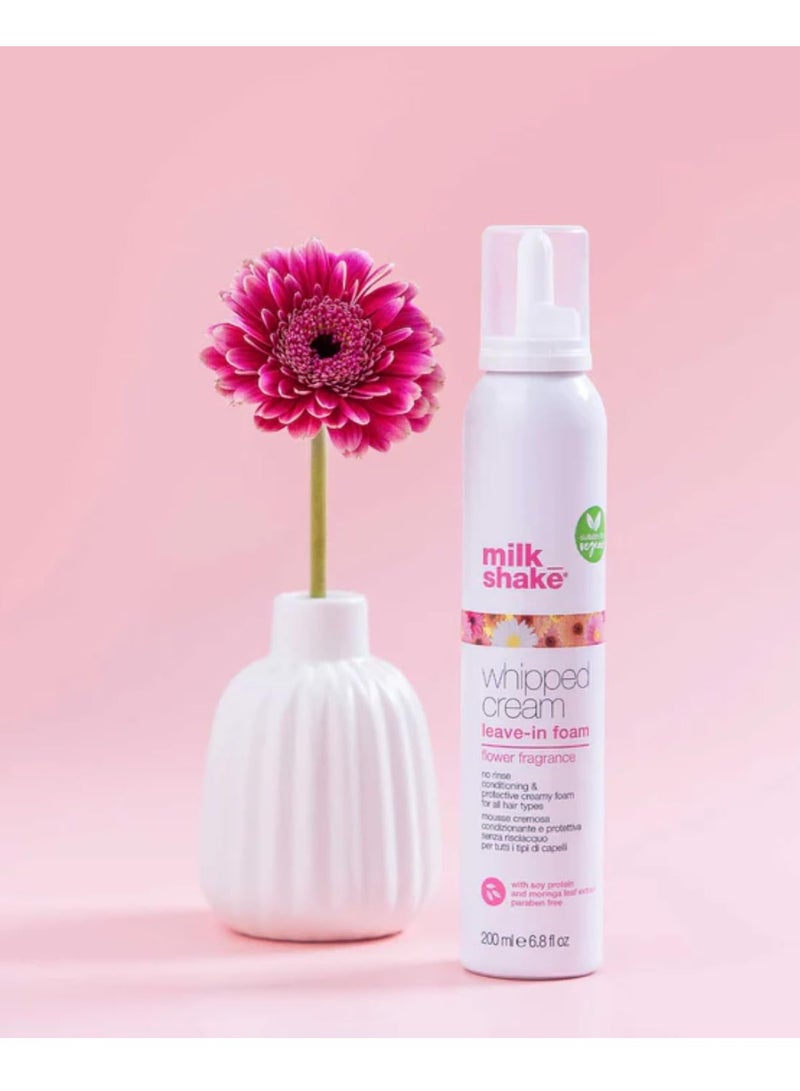 ميلك شيك رغوة كريمية على شكل زهرة كريمة مخفوقة لجميع أنواع الشعر، 6.8 أونصة سائلة 200 مل - Image 2