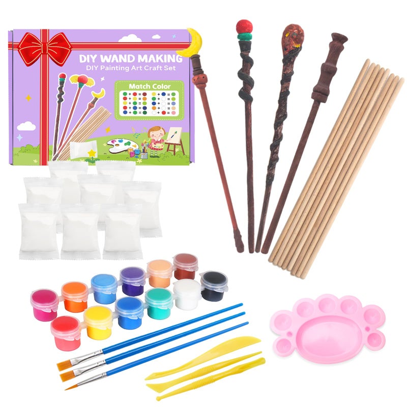 Col-Pary Magic Wand Making Kit,DIY Art Craft Set for Student Kids Gift,School Activities,Wizard Cosplay Masquerade,Halloween Supplies DÃ©cor,Christmas Gift,Student Rewards - 25 PCS in All - Image 1