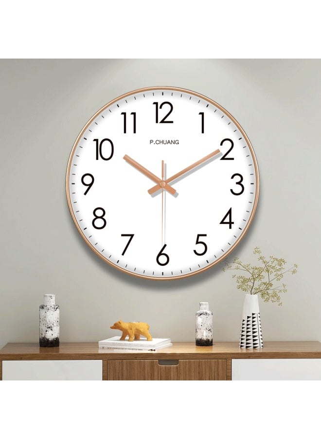 Peng Chuang Pengchuang Swiss Movement Quartz Clock Home Living Room Modern Luxury Wall Clock Simple Bedroom Hanging Clock - Image 1