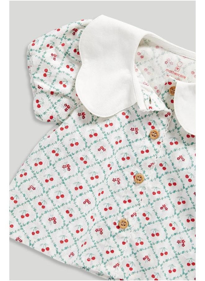mothercare Cherry Blouse and Trousers Set  - Image 3