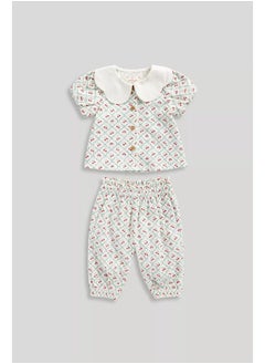 mothercare Cherry Blouse and Trousers Set  - Image 1