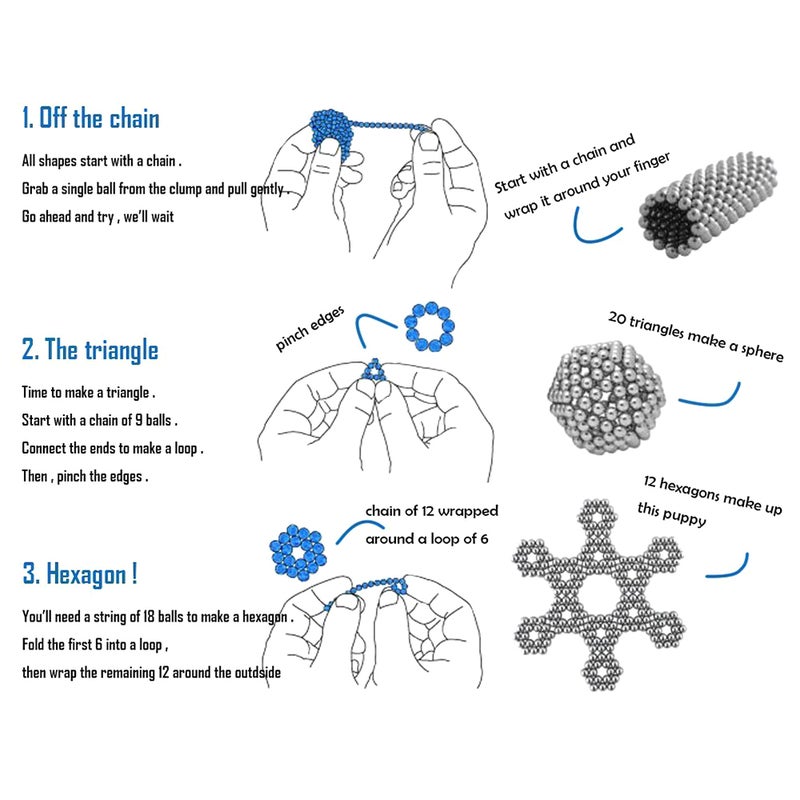 1000Pcs 5mm Magnetic Ball Set Magic Magnet Cube Building Toy for Stress Relief Mix 10-Color - Image 3