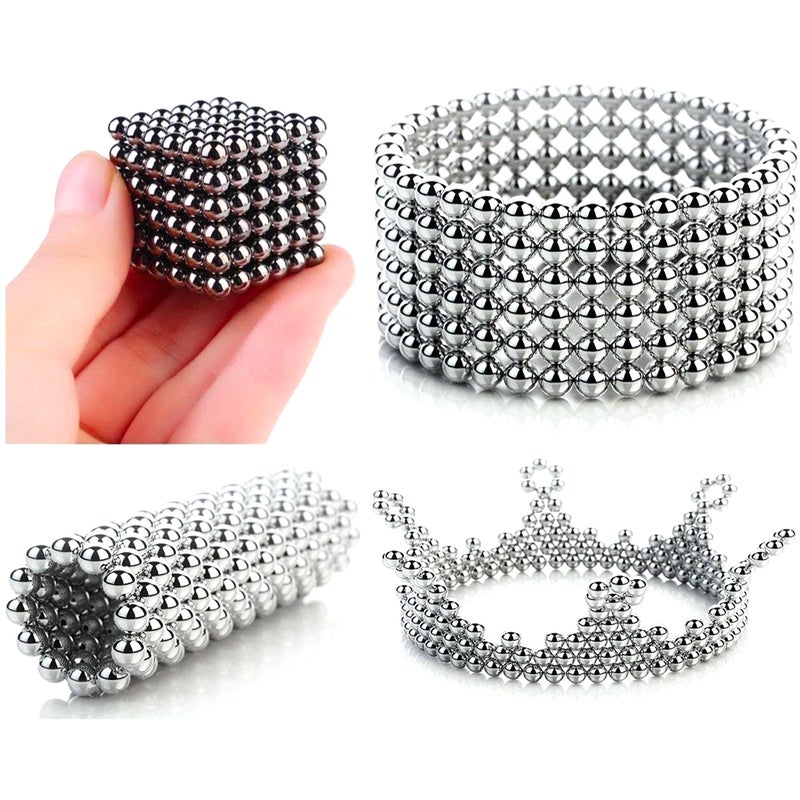 1000Pcs 5mm Magnetic Ball Set Magic Magnet Cube Building Toy for Stress Relief Mix 10-Color - Image 4