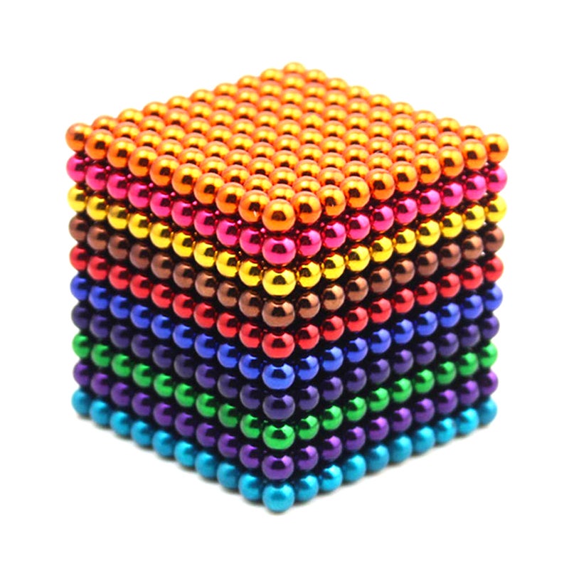 1000Pcs 5mm Magnetic Ball Set Magic Magnet Cube Building Toy for Stress Relief Mix 10-Color - Image 1