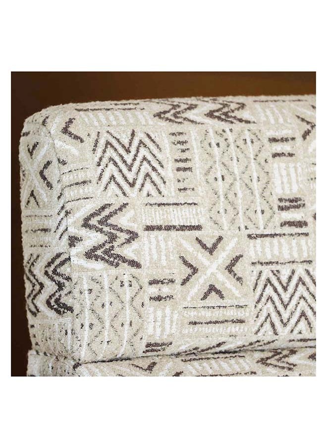 DANUBE HOME Danube Home Oslo 1 Seater Fabric Sofa Accent Chair Modern Design One Seat Sofas Comfortable Living Room Furniture L 75 x W 95 x H 87 cm Beige/Pattern  - Image 4