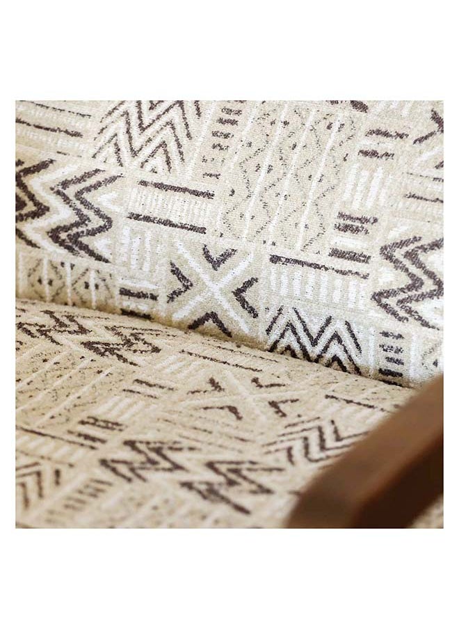DANUBE HOME Danube Home Oslo 1 Seater Fabric Sofa Accent Chair Modern Design One Seat Sofas Comfortable Living Room Furniture L 75 x W 95 x H 87 cm Beige/Pattern  - Image 5