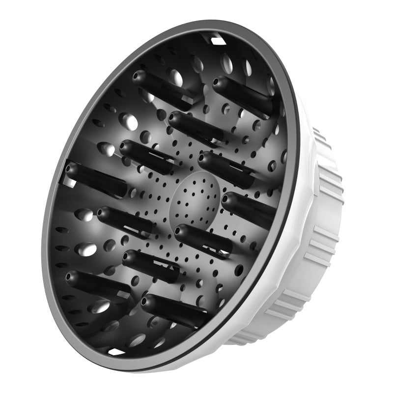 Evalunira Universal Hair Diffuser: Hair Dryer Diffuser Attachment for Curly & Wavy Hair, Fits 1.4-2.4 Inch Nozzles, Ideal for Long Thick Hair, Hair Styling Toolï¼ŒWhite - Image 1