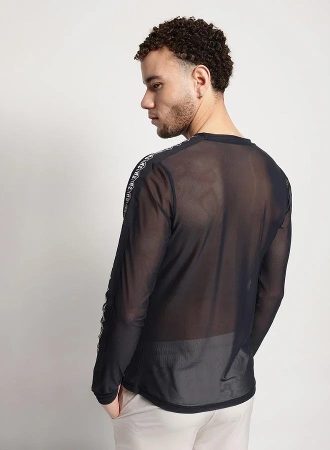 Zaecy  Men’s Mesh Layering Top – Black for Men | Best Price UAE