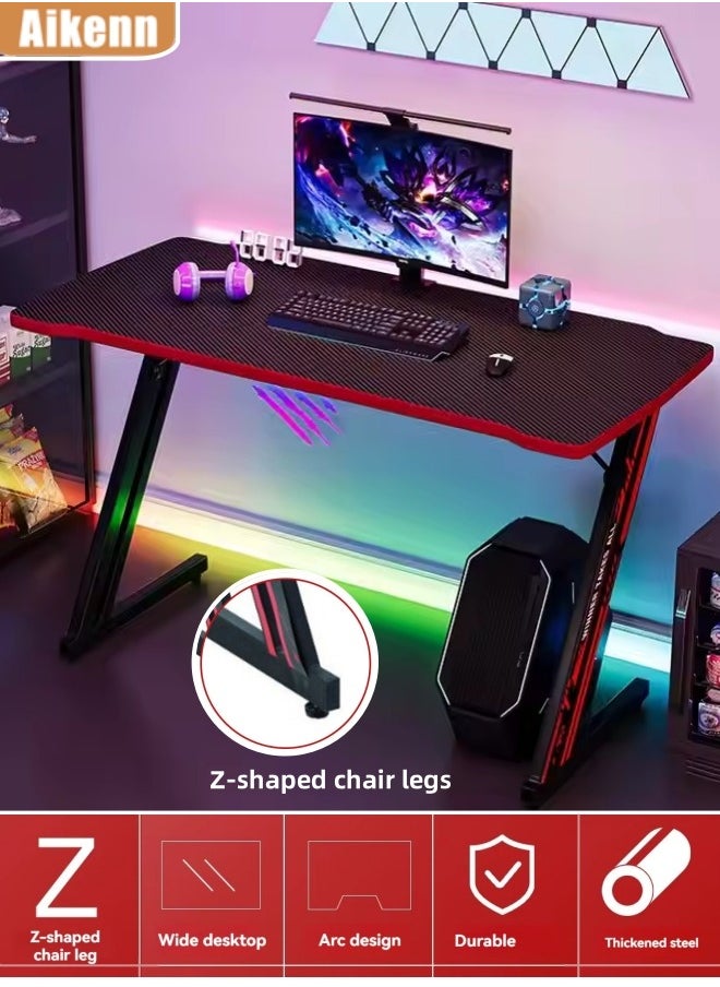 Gaming Table Carbon Fiber Surface Computer Table Z-Shaped Game Table Home Office Desk Writing Desk Home Bedroom Table Simple Game Table Suitable For Home Office (Black 120*60*75cm) - pzsku/Z0F0B3152176718AFC844Z/45/_/1735197608/13ba8cf3-7513-4a93-89ac-e37a06932f85