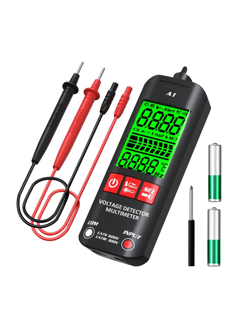 Excefore م tester فولتاج 3-نتائج عرض غير ملامس للكشف عن الجهد، متر متعدد متكامل نطاق مزدوج AC 6V-1000V/90V-1000V حساس كهربائي V-Alert مختبر السلك الحي - Image 1