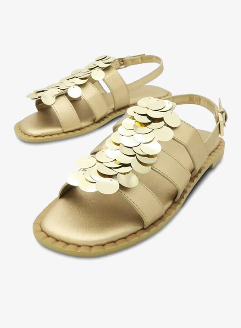 فينتشي صندل مسطح بحزام الكاحل