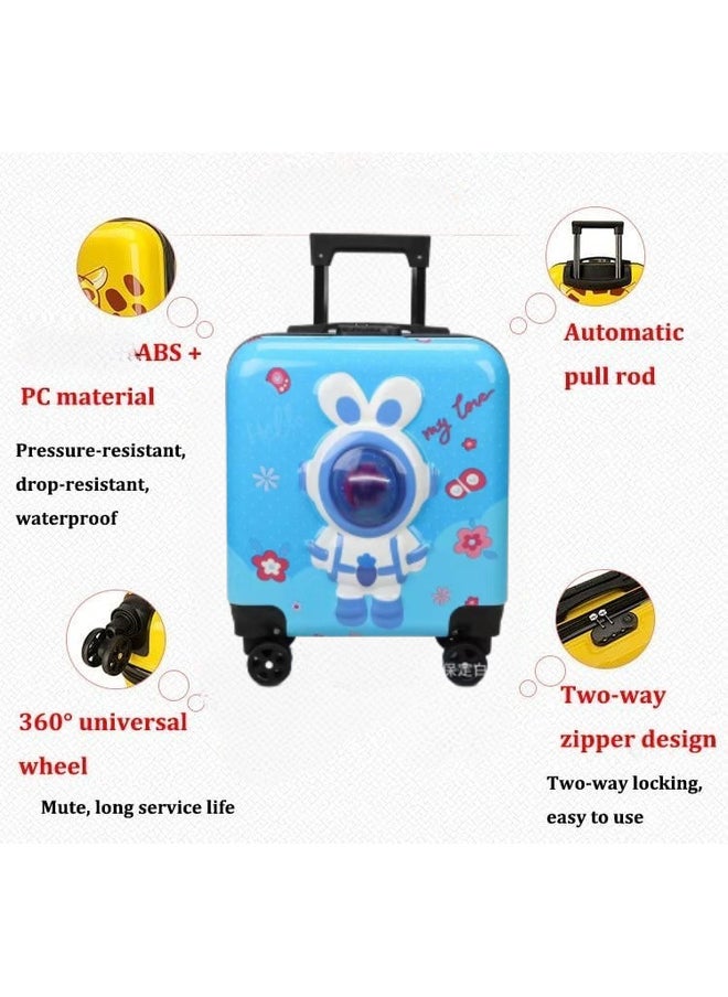Generic - Kids Trolley Bag Cartoon Character Printed Luggage Travel Suitcase for Kids (16") - Image 1