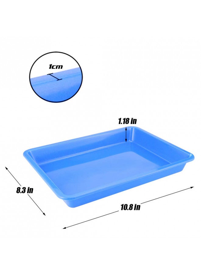 Weoxpr 5 Pack Multicolor Plastic Art Trays - Activity Tray Crafts Organizer Tray Serving Tray for School Home Art and Crafts, DIY Projects, Painting, Beads, Organizing Supply, 5 Color - Image 3
