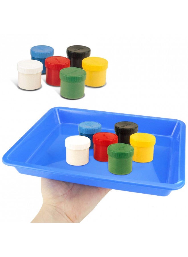 Weoxpr 5 Pack Multicolor Plastic Art Trays - Activity Tray Crafts Organizer Tray Serving Tray for School Home Art and Crafts, DIY Projects, Painting, Beads, Organizing Supply, 5 Color - Image 5