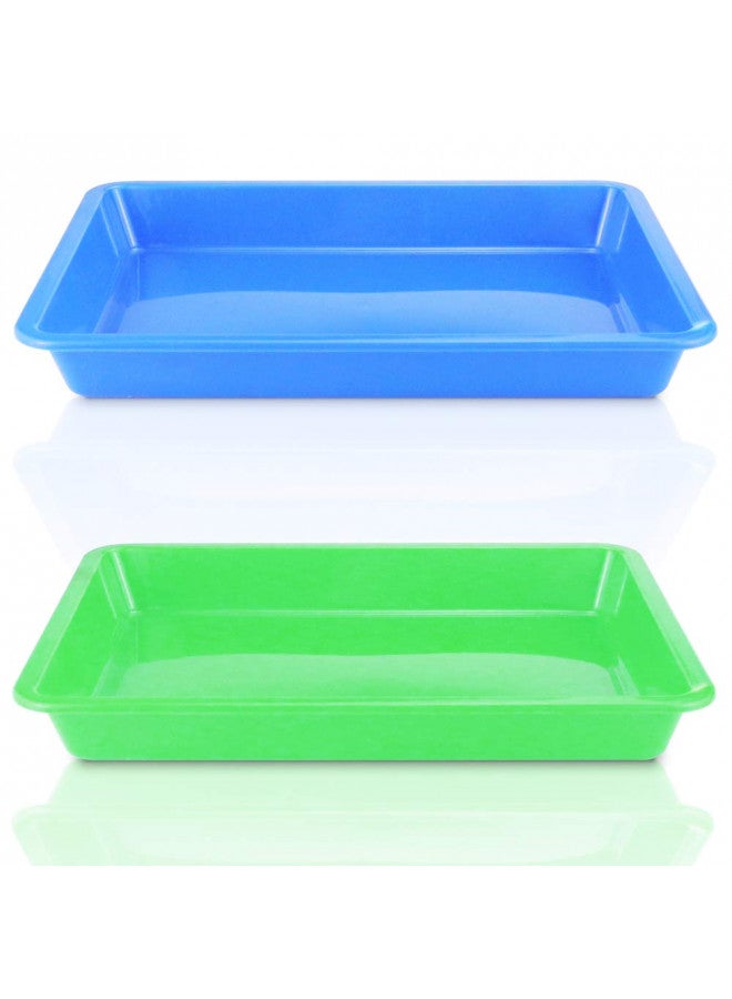 Weoxpr 5 Pack Multicolor Plastic Art Trays - Activity Tray Crafts Organizer Tray Serving Tray for School Home Art and Crafts, DIY Projects, Painting, Beads, Organizing Supply, 5 Color - Image 4