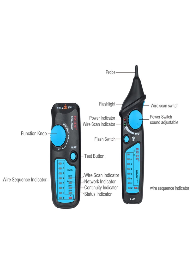 BSIDE Multi-functional LCD Network Cable Tester Wire Tracker RJ11 RJ45 Wire Network Cable Finder - Image 4