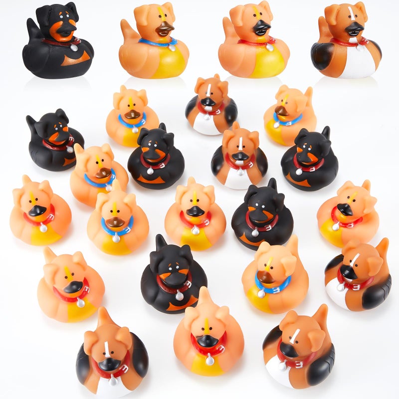 Deekin Rubber Ducks 2 Inch Animal Party Favors Small Rubber Ducks for Cruise Ships for Shower Birthday Gift Activity Theme Party 24 PcsDog - Image 3